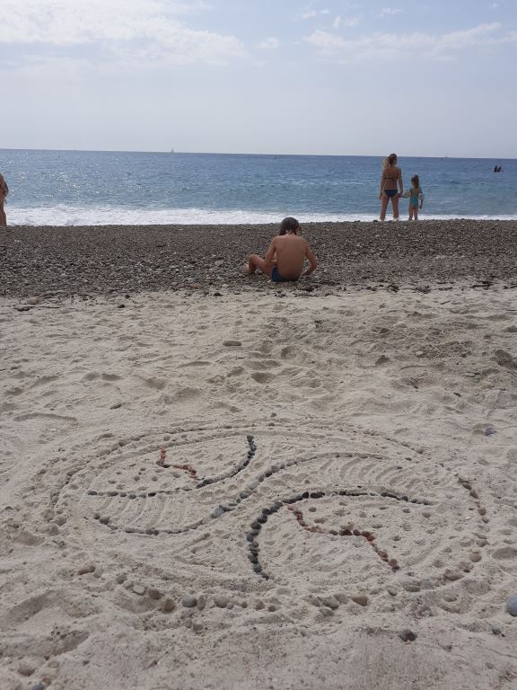 Beach art: un mandala