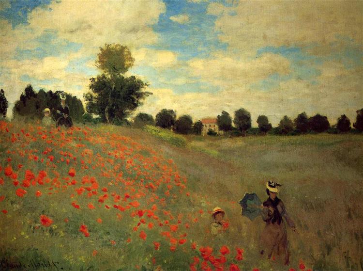 Tableau "Les coquelicots" de Claude Monet