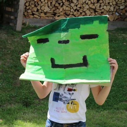 Anniversaire Minecraft: preparer les decors peints de zombie